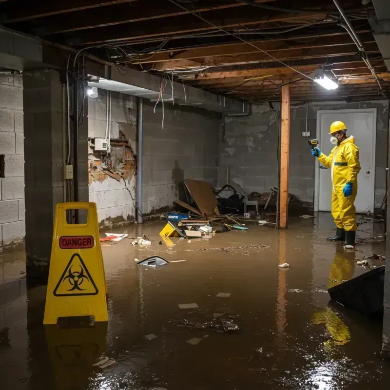 Flooded Basement Electrical Hazard in Blount County, AL Property