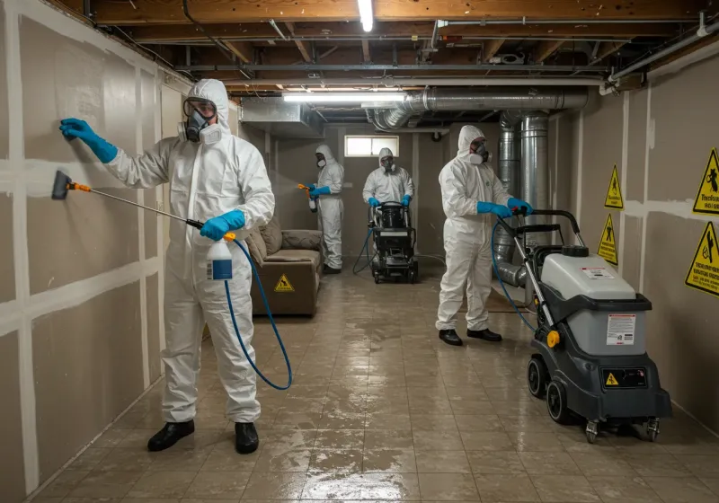 Basement Moisture Removal and Structural Drying process in Blount County, AL